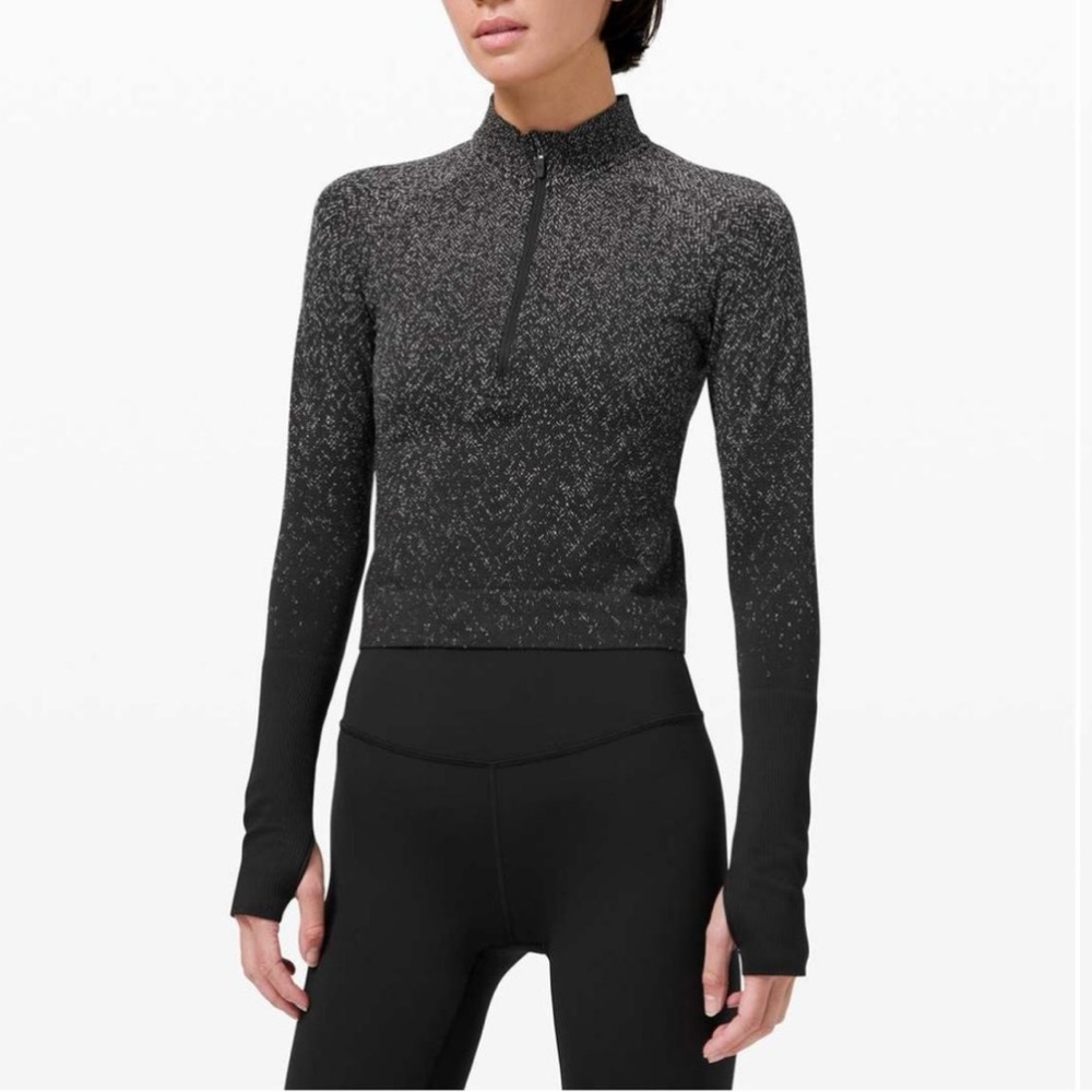 Lululemon Women's Black Long Sleeve Half-Zip